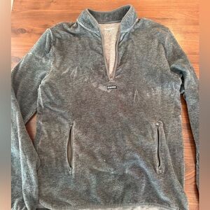 WOOL TERRY QUARTER ZIP PULLOVER - MEN'S, ROADMAP PRINT